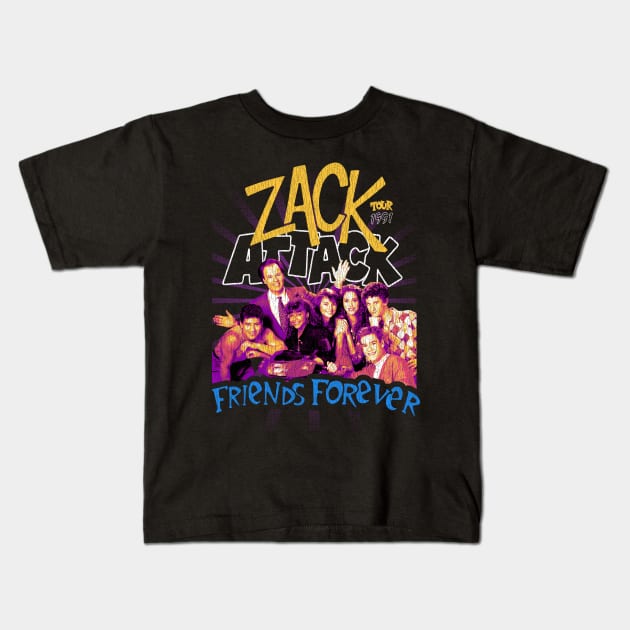 Zack Attack Friends Forever Kids T-Shirt by Permisarsi